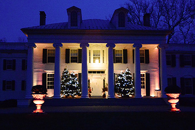 JH Drumwacket holiday decor trees front